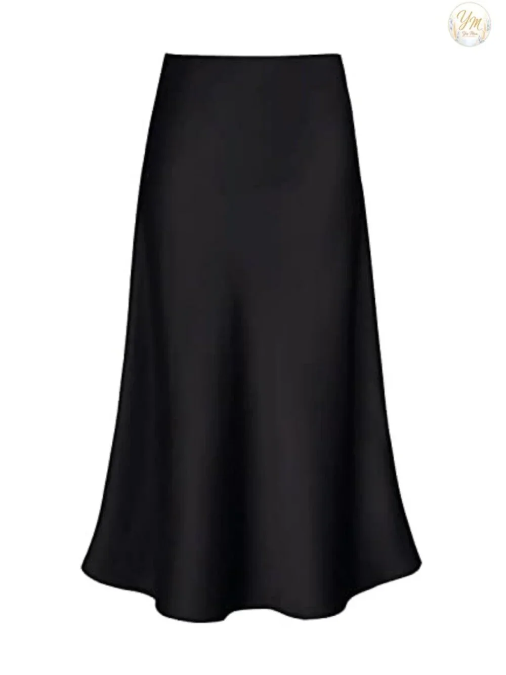 Womens Satin Midi Skirt A-Line High Waisted Silk Long Skirt